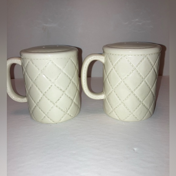 OTAGIRI Vintage Rare Quilted Ceramic Chicken Farm Salt and Pepper Shakers | S&P - Picture 4 of 6